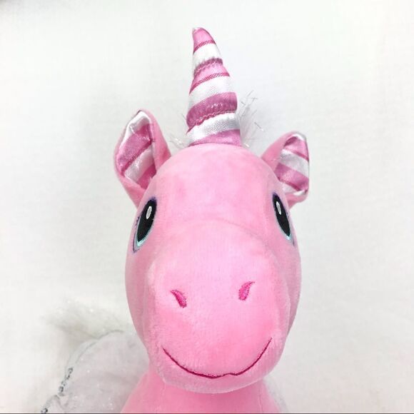 Build-A-Bear Pink “ Employee Swirl” Candy Stripe Unicorn with Ballet TuTu - Picture 4 of 13